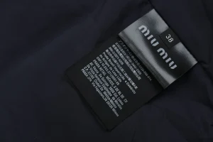 MM Panel Puffer Jacket Navy Wash tag