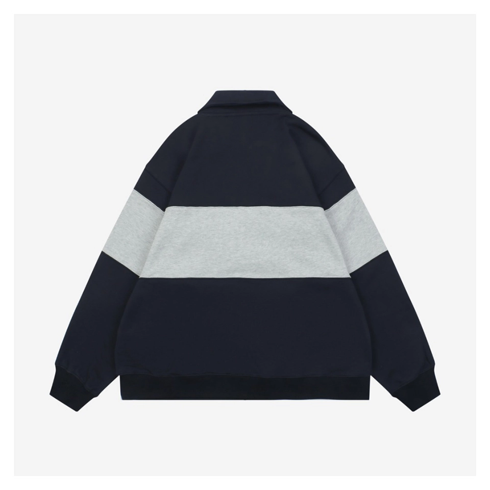 MM Patch Logo Half-Zip Colorblock Sweatshirt Back side