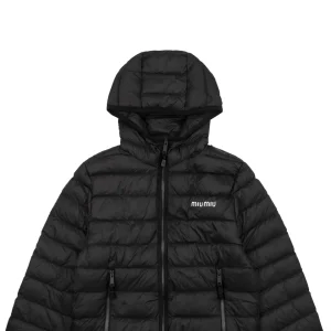 Miu Miu Hooded Down Black Jacket