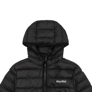 Miu Miu Hooded Down Black Jacket