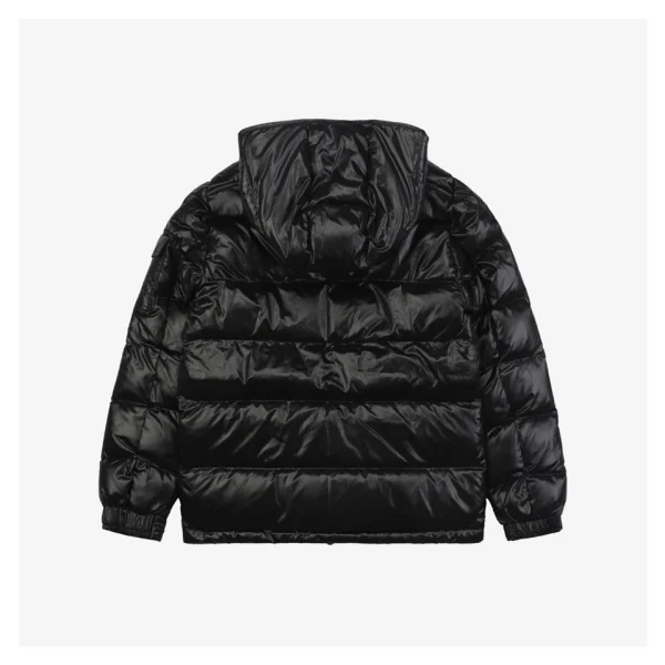 Moncler Maya Logo Patch Hooded Down Jacket