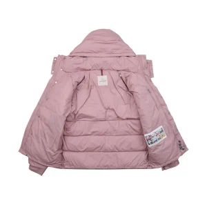 Mxxcler Maya Matte Hooded Down Jacket Pink Inside