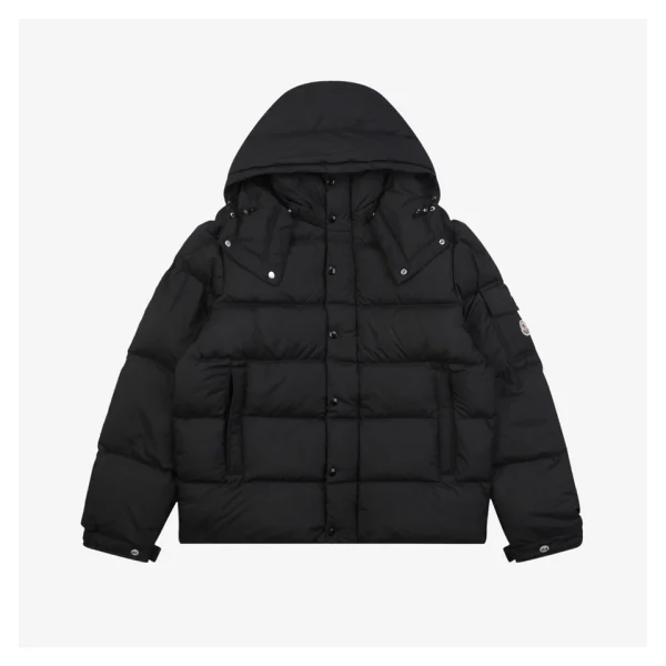 Mxxcler Maya Matte Hooded Down Jacket Black Front side