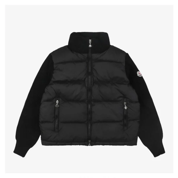 Mxxcler Patchwork Down Five-Panel Jacket Black