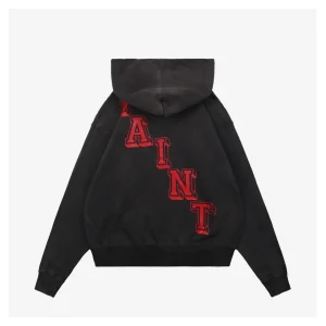 Saint Michael Angel of Death Vintage Washed Hoodie Back side