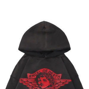 Saint Michael Angel of Death Vintage Washed Hoodie