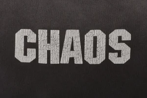 Saint Michael CHAOS Distressed Crewneck Sweatshirt Back side Print