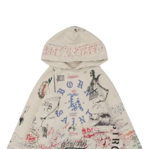 Saint Michael LA Diamond Allover Graffiti Hoodie