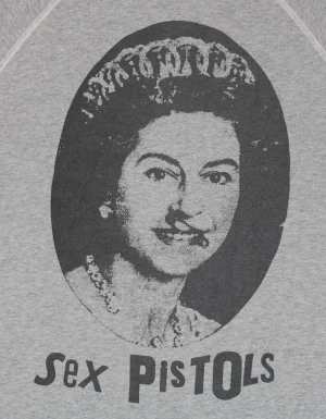 Saint Michael Queen Elizabeth Sex Pistols Distressed Shirt Front side Print