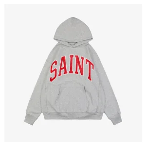Saint Michael SAINT Arch Letter Hoodie Grey