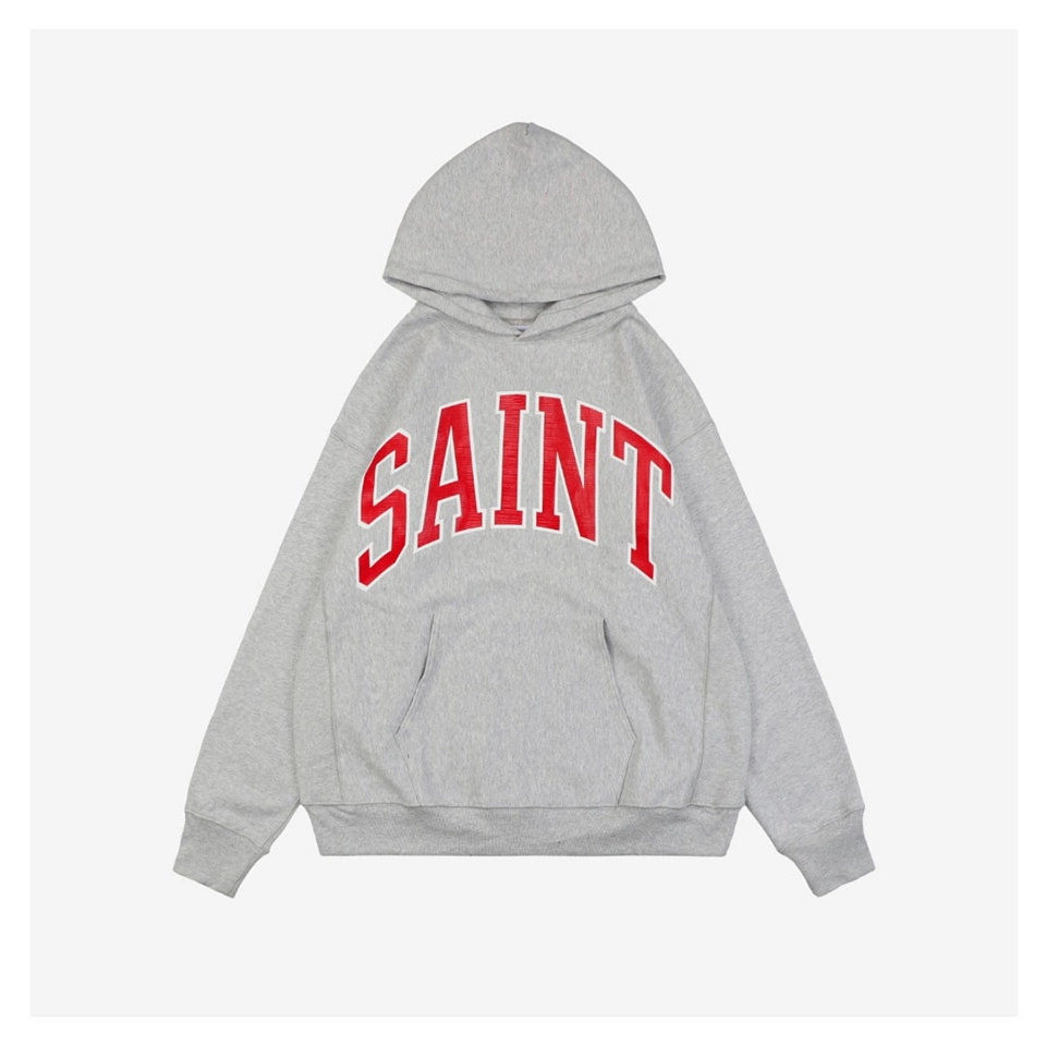 Saint Michael SAINT Arch Letter Hoodie Grey