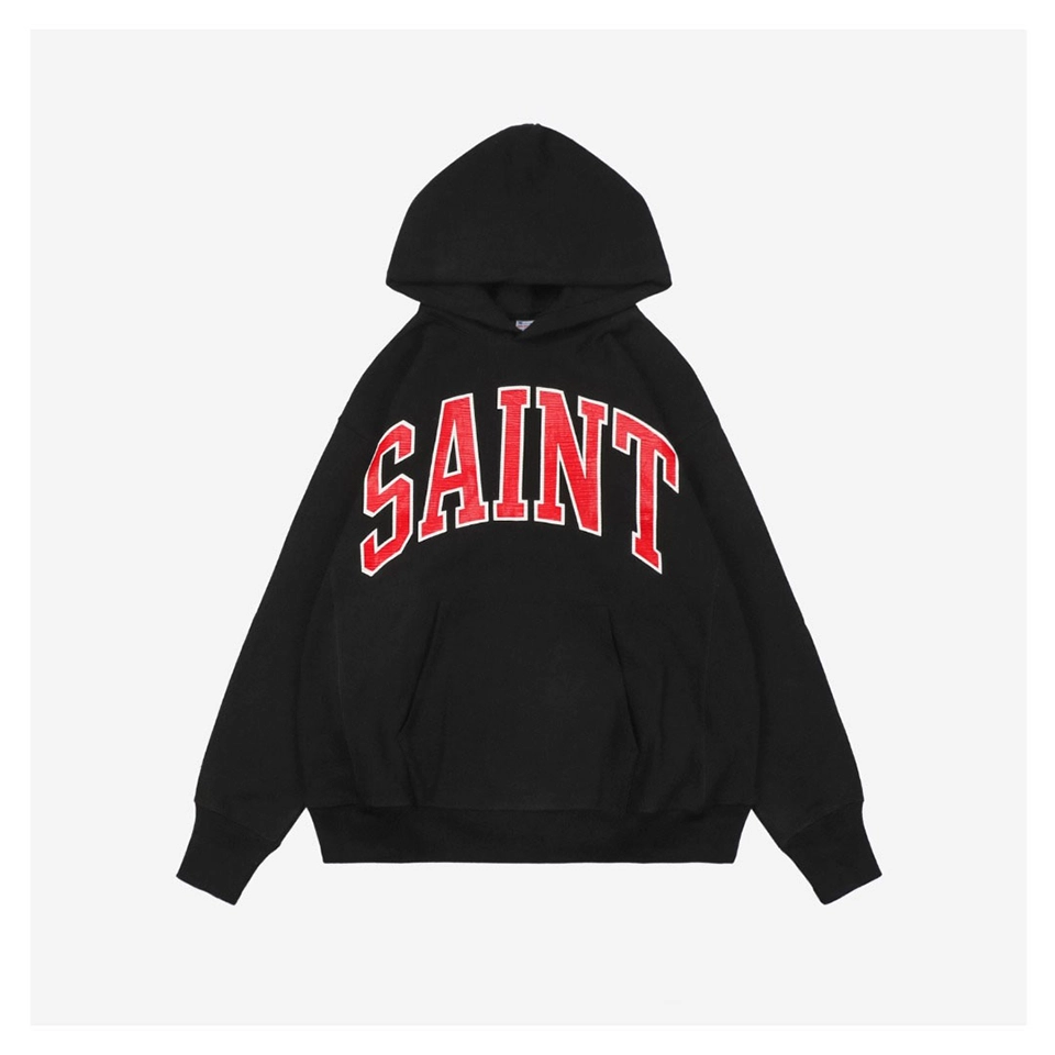 Saint Michael SAINT Arch Letter Hoodie Black