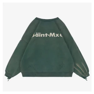 Saint Michael YOUTH Distressed Print Crewneck Sweatshirt