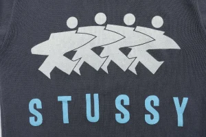 Stussy Surfer Graphic Knit Sweater Grey Back side