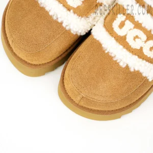 Violet Shearling Platform Slipper Chestnut Upper