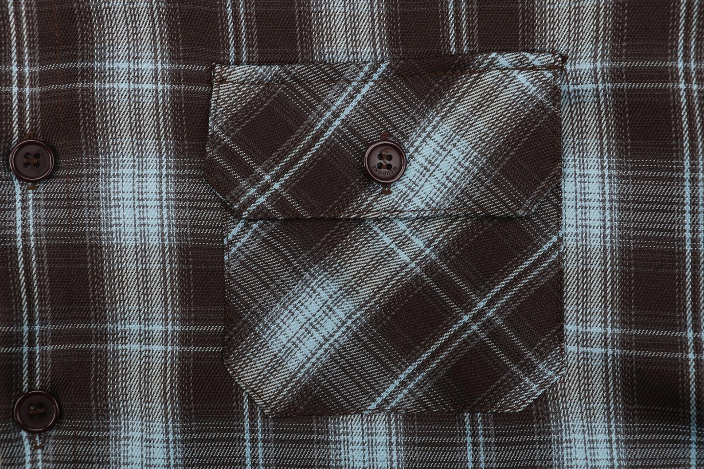 We11done Plaid Panel Embroidered Shirt Pocket