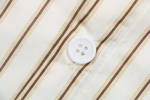 We11done Striped Tie-Detail Shirt Button