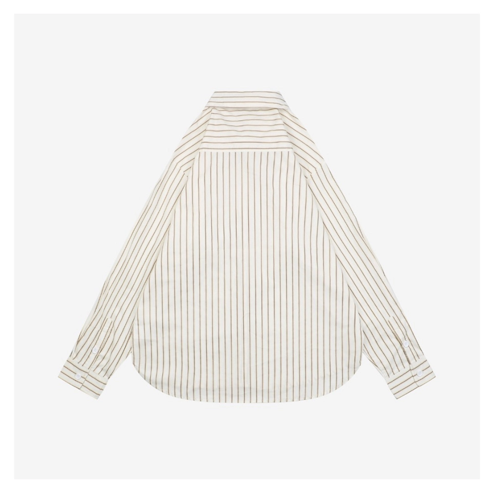 We11done Striped Tie-Detail Shirt Back side