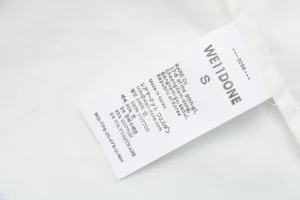 We11done Tie Detail Oversized Shirt Wash tag