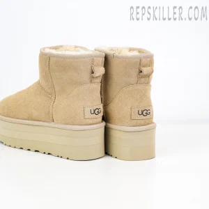 Wmns Classic Mini Platform Boot Sand "Mustard Seed" Heels