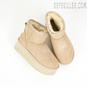 Wmns Classic Mini Platform Boot Sand Mustard Seed9