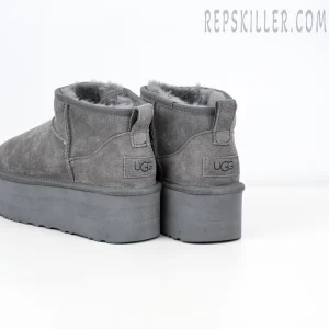 Wmns Classic Ultra Mini Platform Boot 'Grey' Heels