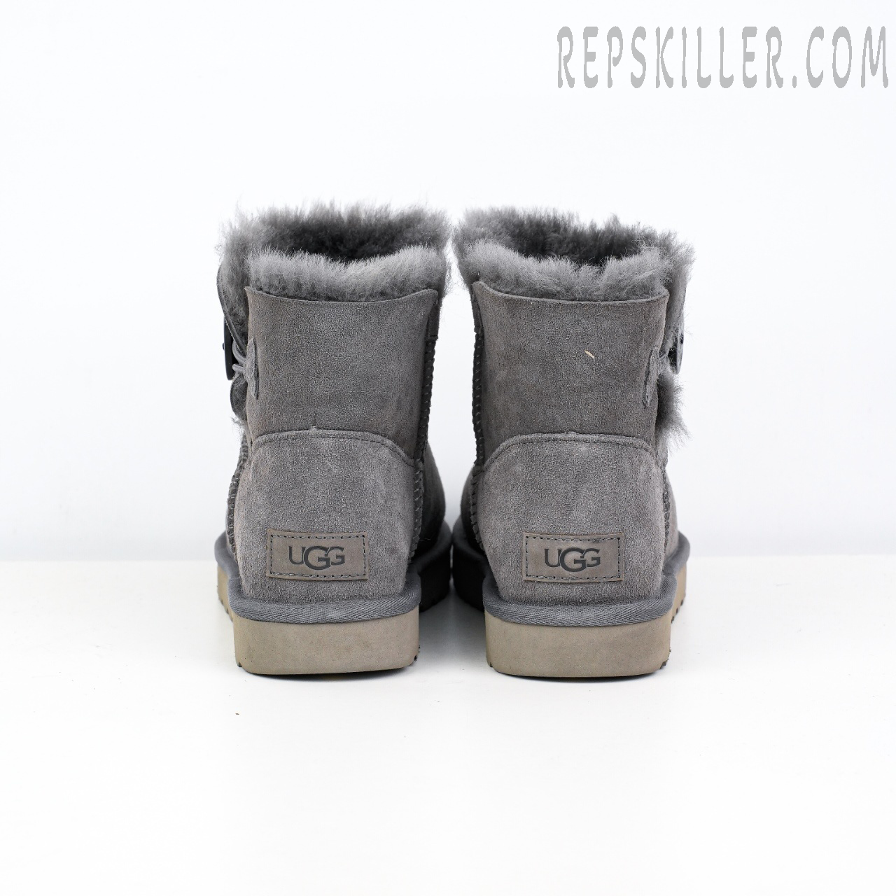 Wmns Mini Bailey Button II Boot Grey Heels