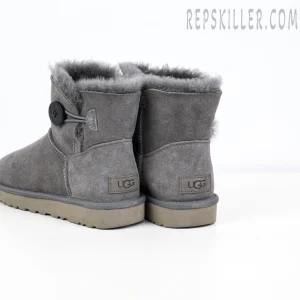 Wmns Mini Bailey Button II Boot Grey Heels