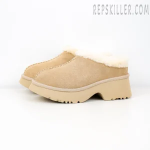 Wmns New Heights Cozy Clog Beige