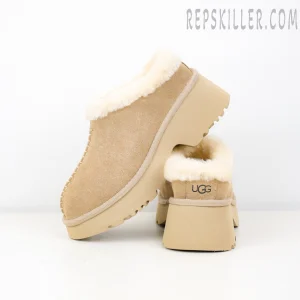 Wmns New Heights Cozy Clog Beige