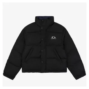 Balenciaga Reversible Puffer Jacket with Safety Pin Black/Navy Front side