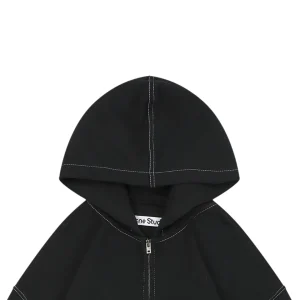 Acne Studios Contrast Stitch Logo Zip Hoodie