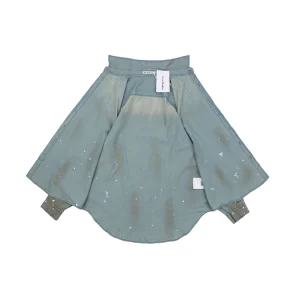 Acne Studios Paint-Splattered Distressed Denim Shirt Lining
