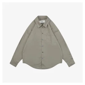 Ami Embossed Heart Pocket Shirt Front view