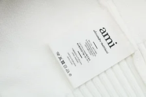 Ami Heart Intarsia Turtleneck Sweater White Wash label