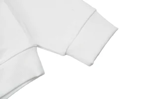 BBry Bear Patch Embroidered Hoodie White Cuff