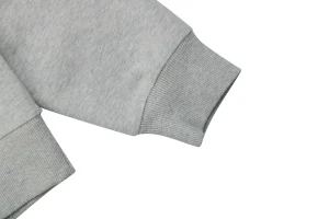 BBry Check Embossed Equestrian Knight Logo Flocked Hoodie Grey Cuff