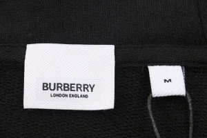 BBry Double Logo Print Hoodie Black Brand label