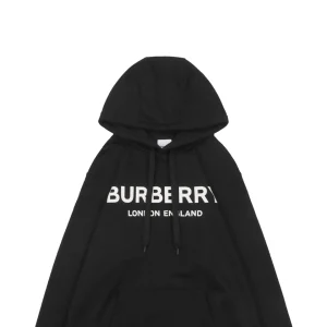 BBry Double Logo Print Hoodie Black