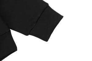 BBry Double Logo Print Hoodie Black Cuff