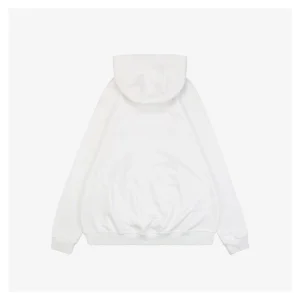 BBry Double Logo Print Hoodie White Back view