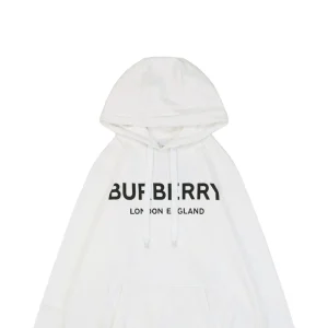 BBry Double Logo Print Hoodie White