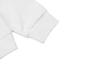 BBry Double Logo Print Hoodie White Cuff