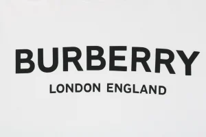 BBry Double Logo Print Hoodie White Front Brand Print