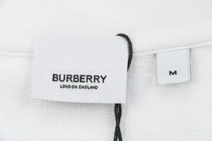 BBry Double Logo Print Hoodie White Brand label