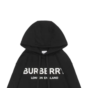 BBry Double Logo Print Hoodie Black