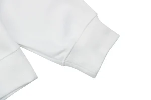 BBry Embossed Equestrian Knight Logo Hoodie White cuff