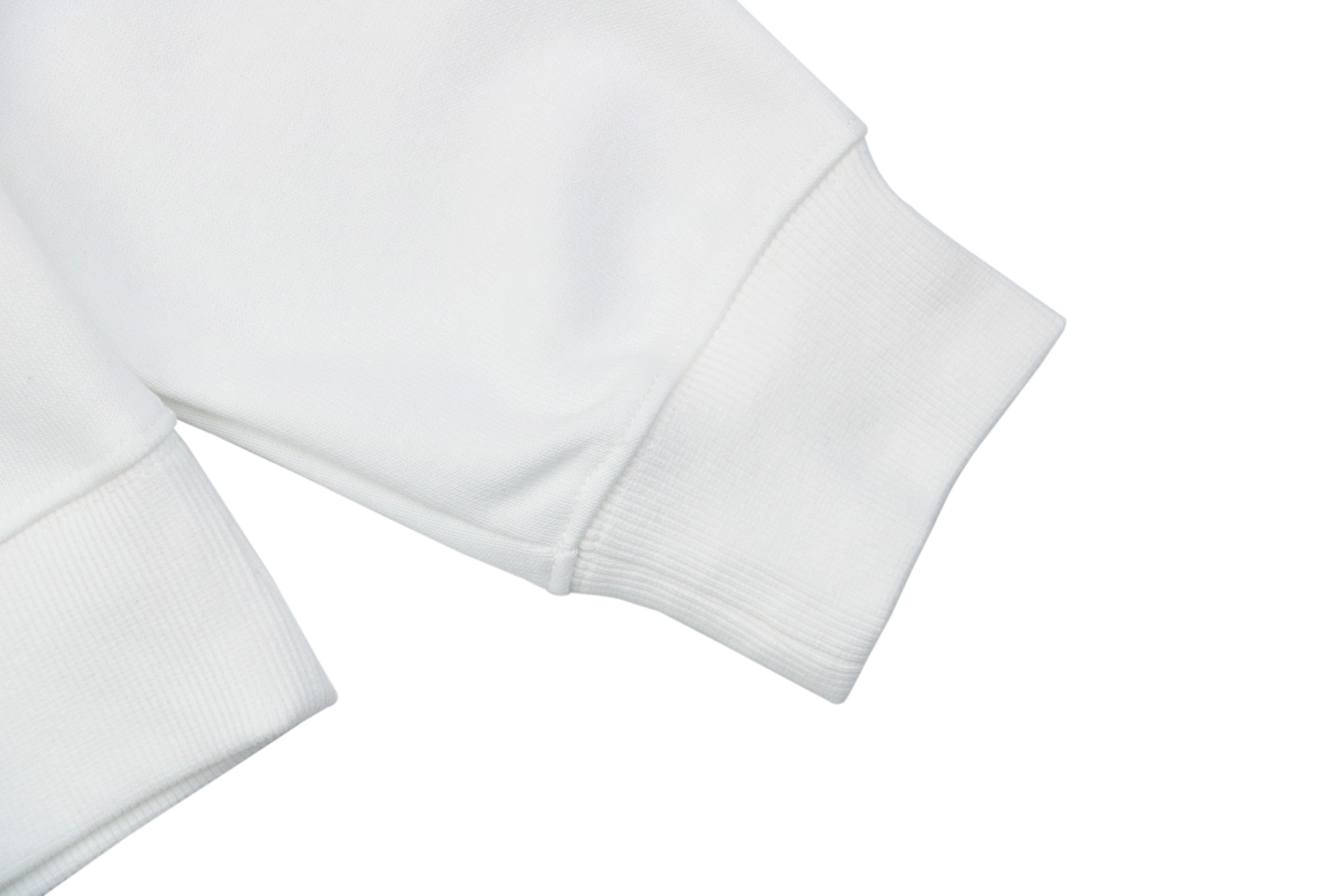 BBry Embossed Equestrian Knight Logo Hoodie White cuff