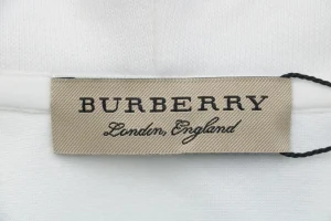 BBry Embossed Equestrian Knight Logo Hoodie White Brand label