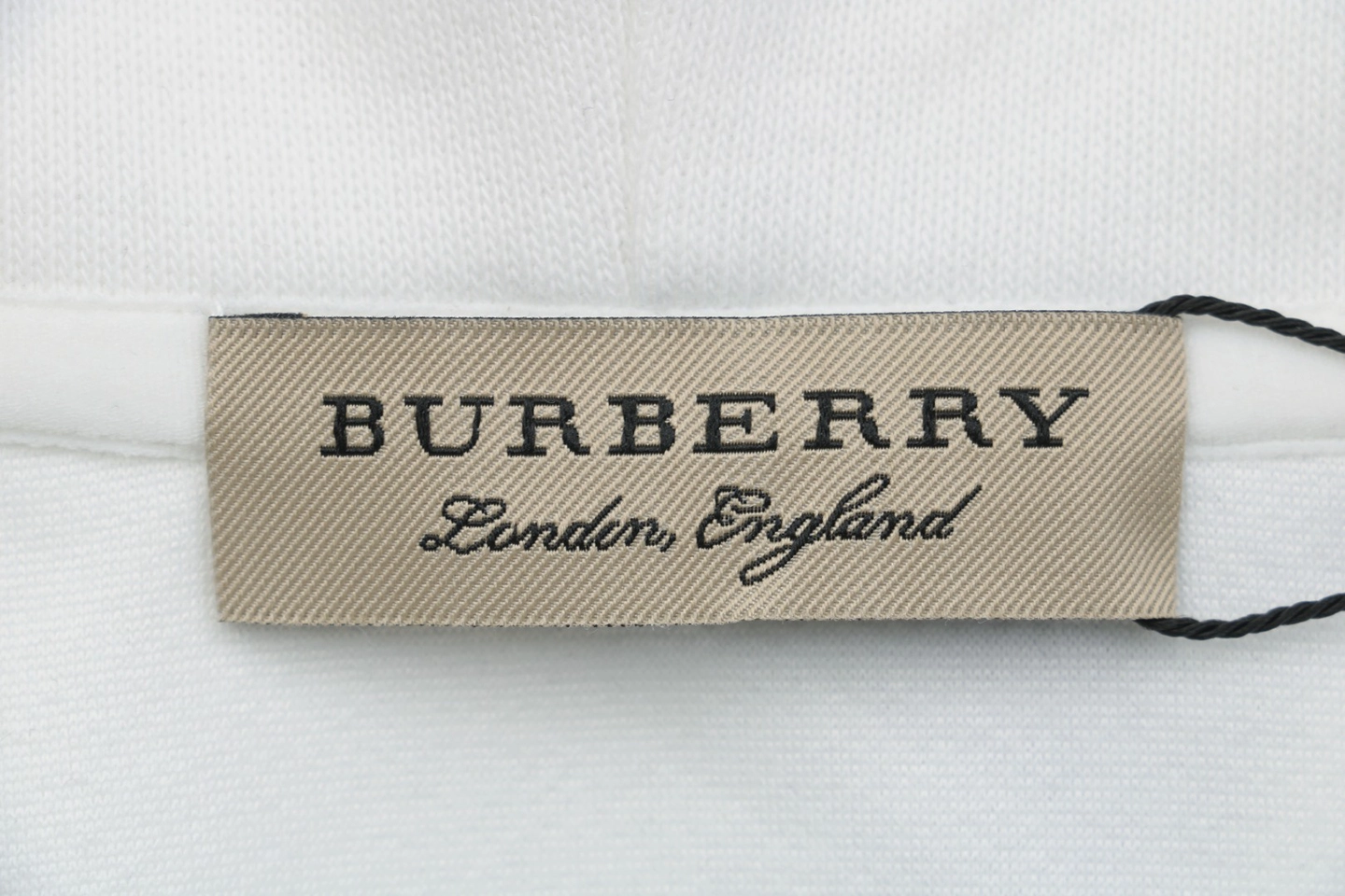 BBry Embossed Equestrian Knight Logo Hoodie White Brand label